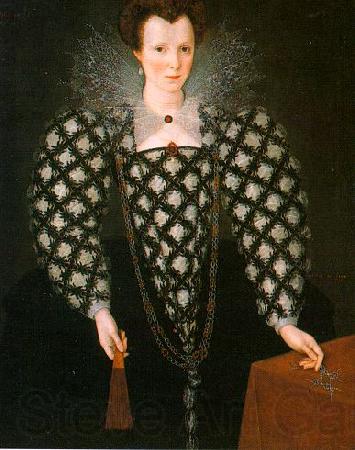 GHEERAERTS, Marcus the Younger Portrait of Mary Rogers: Lady Harrington dfg Germany oil painting art